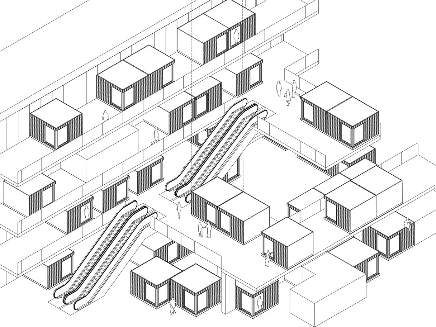 Existenzoptimum, axonometric drawing